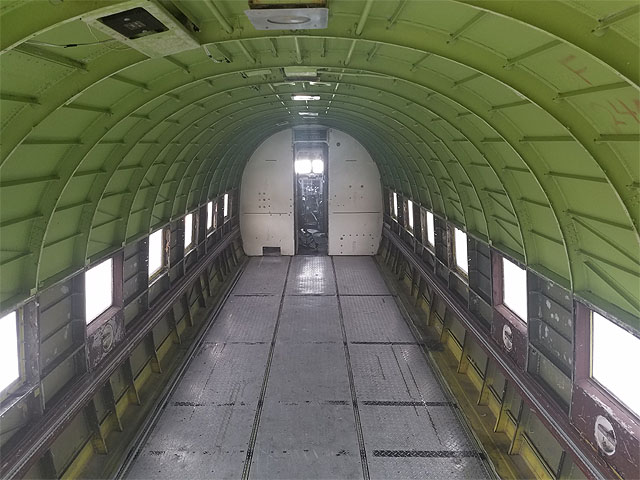 Fuselage interior stripped clean