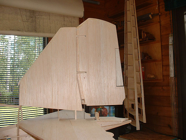 Rudder done c/w trim tab.