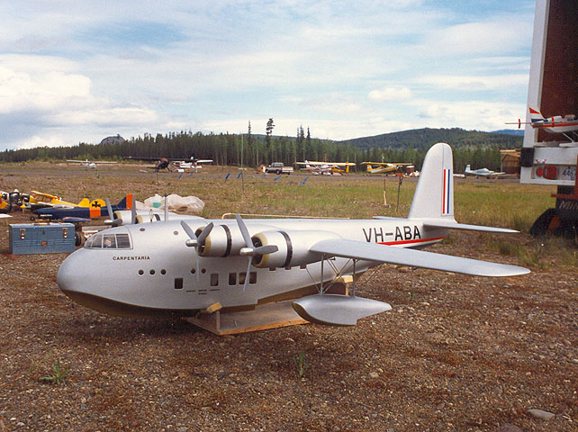 Ted Russell and his Emphire Flying Boat.